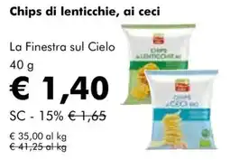 NaturaSì Chips di lenticchie, ai ceci La Finestra sul Cielo offerta