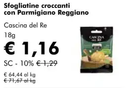 NaturaSì Sfogliatine croccanti con Parmigiano Reggiano Cascina del Re offerta