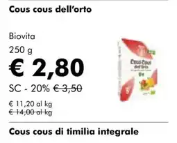 NaturaSì Cous cous dell'orto Biovita offerta