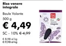 NaturaSì Riso venere integrale Baule Volante offerta