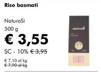 NaturaSì Riso basmati NaturaSì offerta