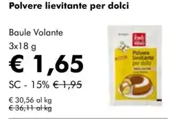 NaturaSì Polvere lievitante per dolci Baule Volante offerta