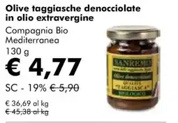 NaturaSì Olive taggiasche denocciolate in olio extravergine Compagnia Bio Mediterranea offerta