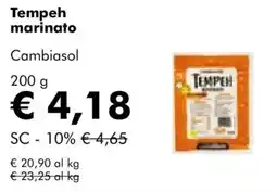 NaturaSì Tempeh marinato Cambiasol offerta