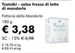NaturaSì Tzatziki - salsa fresca di latte di mandorla Fattoria della Mandorla offerta