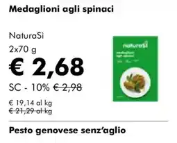 NaturaSì Medaglioni agli spinaci NaturaSi offerta