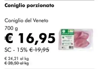 NaturaSì Coniglio del Veneto offerta