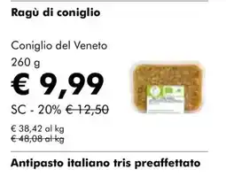 NaturaSì Ragù di coniglio offerta