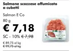 NaturaSì Salmone scozzese affumicato a cubetti Salmon E Co offerta