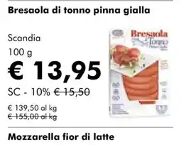 NaturaSì Bresaola di tonno pinna gialla Scandia offerta