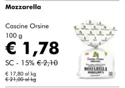 NaturaSì Mozzarella Cascine Orsine offerta