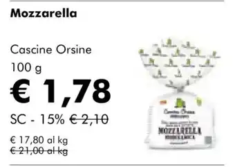 NaturaSì Mozzarella Cascine Orsine offerta