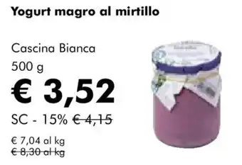 NaturaSì Yogurt magro al mirtillo Cascina Bianca offerta