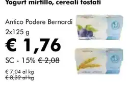 NaturaSì Yogurt mirtillo, cereali tostati Antico Podere Bernardi offerta