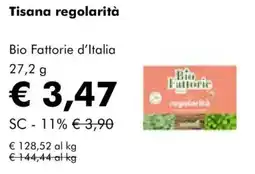 NaturaSì Tisana regolarità Bio Fattorie d'Italia offerta