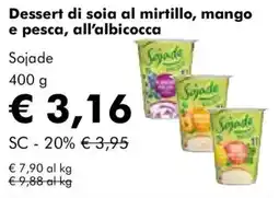 NaturaSì Dessert di soia al mirtillo, mango e pesca, all'albicocca Sojade offerta
