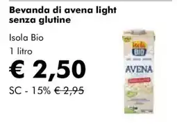 NaturaSì Beveranda di avena light senza glutine Isola Bio offerta