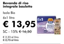 NaturaSì Beveranda di riso integrale bauletto Isola Bio offerta