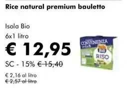 NaturaSì Rice natural premium bauletto Isola Bio offerta