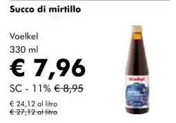 NaturaSì Succo di mirtillo Voelkel offerta