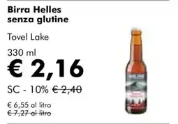 NaturaSì Birra Helles senza glutine Tovel Lake offerta