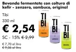 NaturaSì Beveranda fermentata con coltura di kefir - zenzero, sambuco, original Tibi offerta