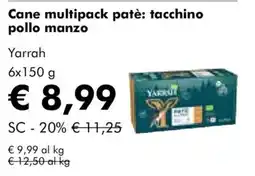NaturaSì Cane multipack patè: tacchino pollo manzo Yarrarah offerta