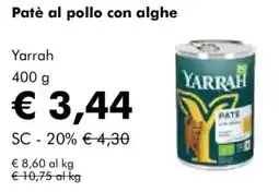 NaturaSì Patè al pollo con alghe Yarrarah offerta
