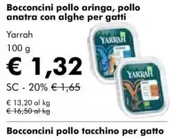 NaturaSì Bocconcini pollo aringa, pollo anatra con alghe per gatti Yarrah offerta