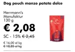NaturaSì Dog pouch manzo patata dolce Herrmann's Manufaktur offerta