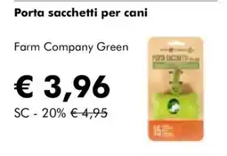 NaturaSì Porta sacchetti per cani Farm Company Green offerta