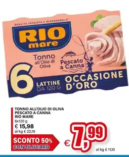 Il Gigante Tonno all'Olio di Oliva Pescato a Canna Rio Mare offerta
