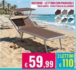 Satur RICCIONE - LETTINO CON PARASOLE offerta