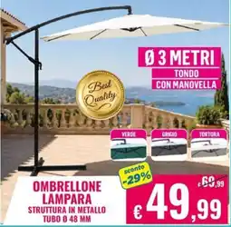 Satur OMBRELLONE LAMPARA offerta