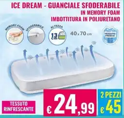 Satur ICE DREAM - GUANCIALE SFODERABILE IN MEMORY FOAM offerta