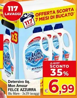 Eurospar Detersivo liq. Mon Amour FELCE AZZURRA offerta