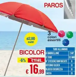 Satur PAROS OMBRELLONE BICOLOR offerta