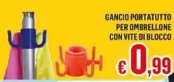 Satur Gancio Portatutto Per Ombrellone Con Vite Di Blocco offerta
