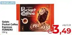 Eurospar Gelato Pocket Coffee Espresso FERRERO offerta