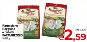 Eurospar Parmigiano Reggiano a cubetti PARMAREGGIO offerta