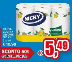 Il Gigante Carta cucina limone Nicky offerta