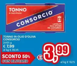 Il Gigante TONNO IN OLIO D'OLIVA CONSORCIO offerta