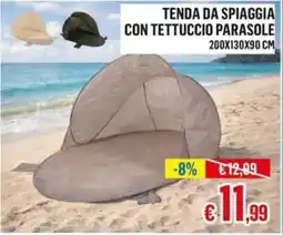 Satur TENDA DA SPIAGGIA CON TETTUCCIO PARASOLE offerta