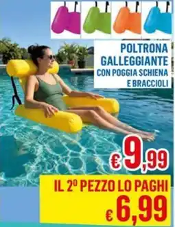 Satur POLTRONA GALLEGGIANTE CON POGGIA SCHIENA E BRACCIOLI offerta