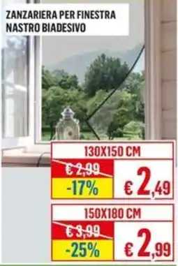 Satur ZANZARIERA PER FINESTRA NASTRO BIADESIVO offerta