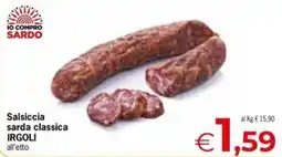 Eurospar Salsiccia sarda classica IRGOLI offerta