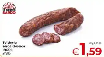 Eurospar Salsiccia sarda classica IRGOLI offerta