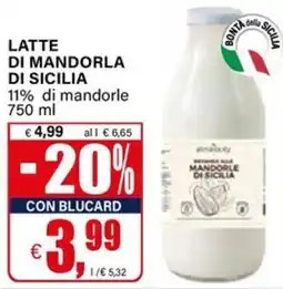 Il Gigante Latte di mandorla di Sicilia offerta