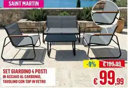 Satur SAINT MARTIN SET GIARDINO 4 POSTI offerta