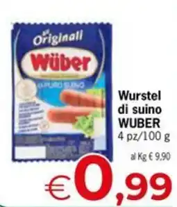 Eurospar Wurstel di suino WUBER offerta